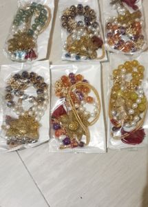 2 Combo Cristal Moti Neck Piece