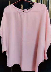 Shein Batwing Baby Pink Stylish Top