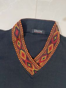 DIJON Embroidered Tunic Top