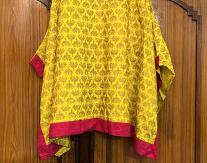 WITH FREE DUPATTA + Yellow Printed Kurta