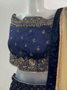 Elegant Navy Blue Lehenga Choli Set
