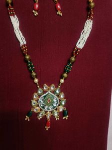 Long Necklace With Earrings Set