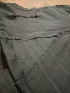 Black High-Waisted Denim Mini Skirt