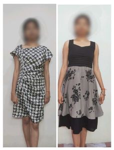 Combo Bodycon And Flared Western Wear