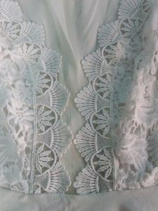 Gorgeous White Frock With Netted Opening From USA