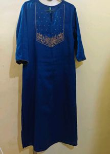 Elegant Blue Embroidered Kurta