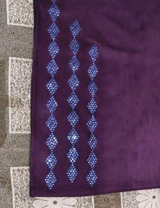 Wine colour winter 3 piece Kurta set.