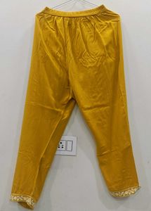 Yellow Suit With White Embroidery