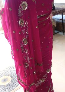 Purple 💜 Zari Work Saree