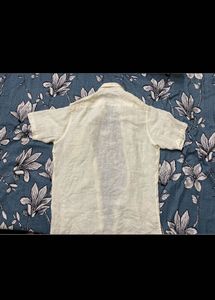 Van Heusen MEN BEIGE REGULAR FIT SOLIDHALF SLEEVE