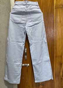 H&amp;m Blue High waist Twill Trouser