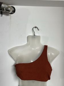 Ribbed One Shoulder Crop Top