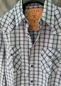 Guess Plaid Western Shirt - Men&#39;s Medium