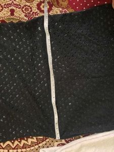 Black Dress with Embellished Sleeves