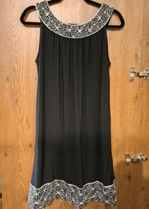 Black Embroidered Dress