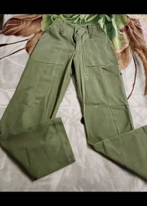 Adjustable Green Cargo Pants
