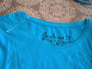 Brand New Womens Tshirt In Torquoise Colour