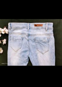 Women Skinny Fit Ribbed Jeans Size 28