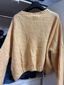 Cute Yellow Knit Cardigan