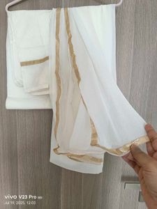 Off White Embroidered Kurta Set