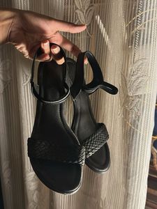 Black Ankle Strap Sandals (heels)