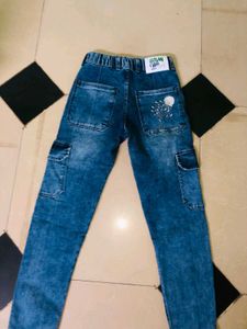 Waist (28-30)Trendy Cargo Jeans