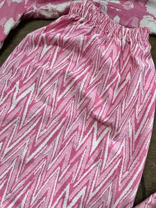 Pink Floral Kurta Set