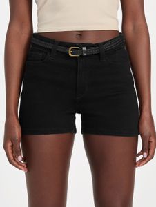 High Waisted Denim Micro Shorts