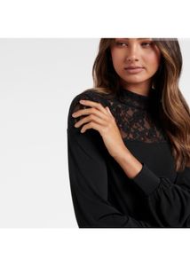 Forever New Ebony Lace Yoke Top