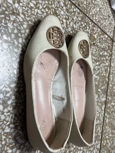 Bata White Ballerinas