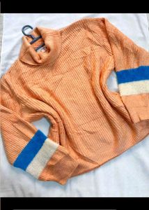 Peach Turtleneck Sweater