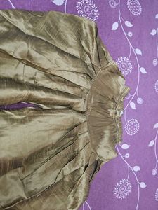 Golden Ethnic Dhoti Pants