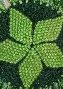 Handmade Crocheted Green Doily