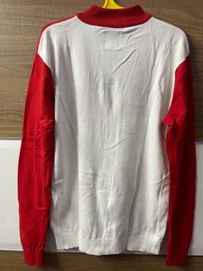 Red and White Coloured Sweater