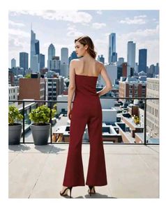 Chic Maroon Jumpsuit