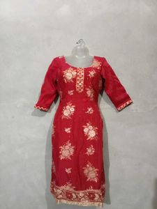 Rust Silk Salwar Suit
