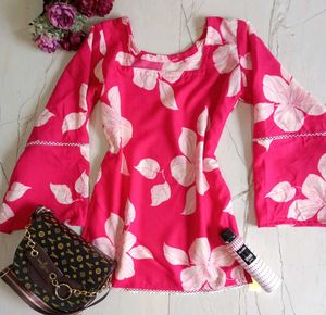 🆕 Pinteresty Royal Pink Short Kurta ✨🎀