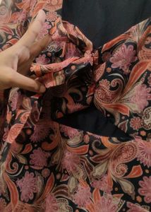 Retro Paisley Print Dress