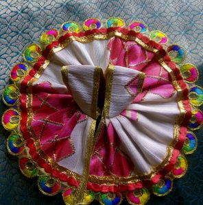 New Beautiful Pink and White Dress For Laddu Gopal