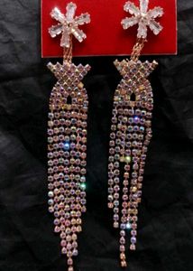 Sparkling Rhinestone Dangle Earrings