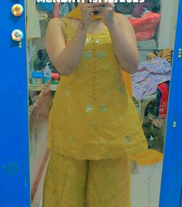 Yellow Embroidered Kurta Set