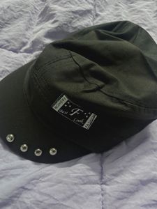 olive green Studded Cap