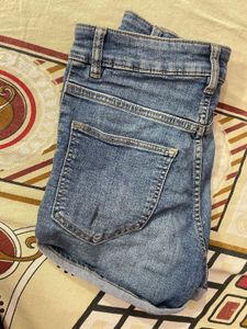 Denim Roll-Up Shorts