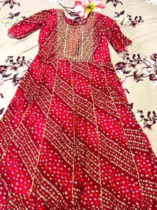 Long Anarkali Kurti Combo Set
