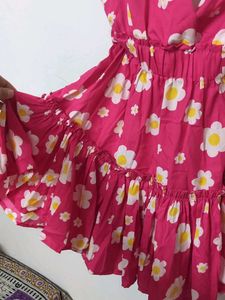 Pink Floral Mini Dress