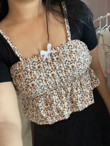 Floral Print Crop Top🌼