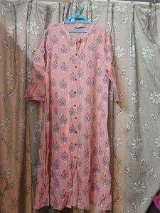 Peach Floral Print Kurti