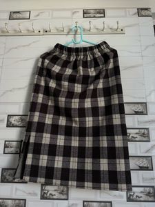 Checkered Midi Skirt