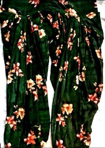 green colour pure crape silk plazzo salwar pant