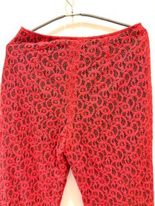 Beautiful Red Lace Imported Pants